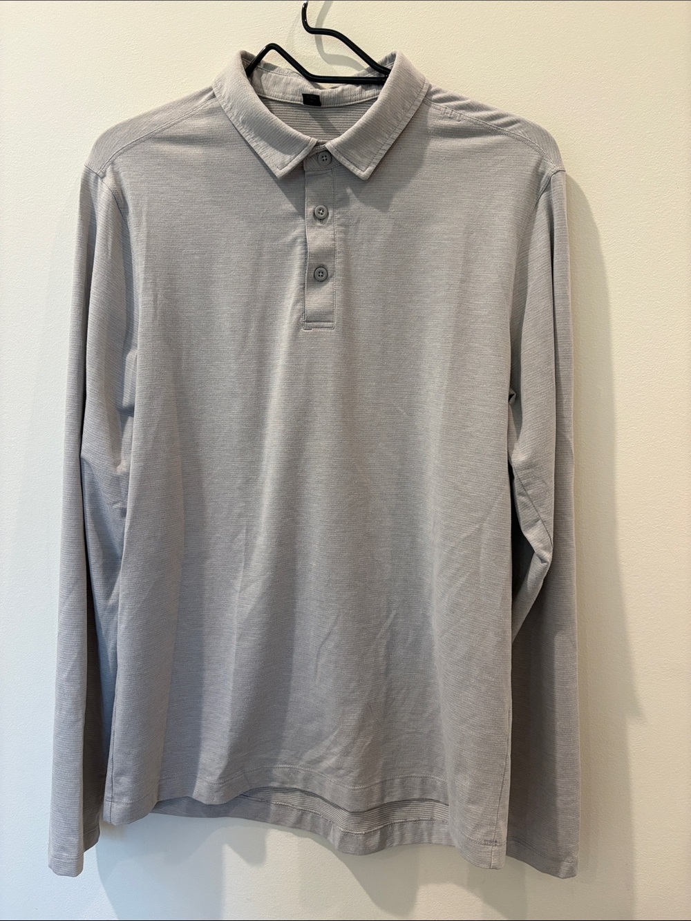lululemon athletica Men's Long-Sleeve Polo - Light Gray